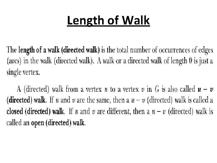 Length of Walk 