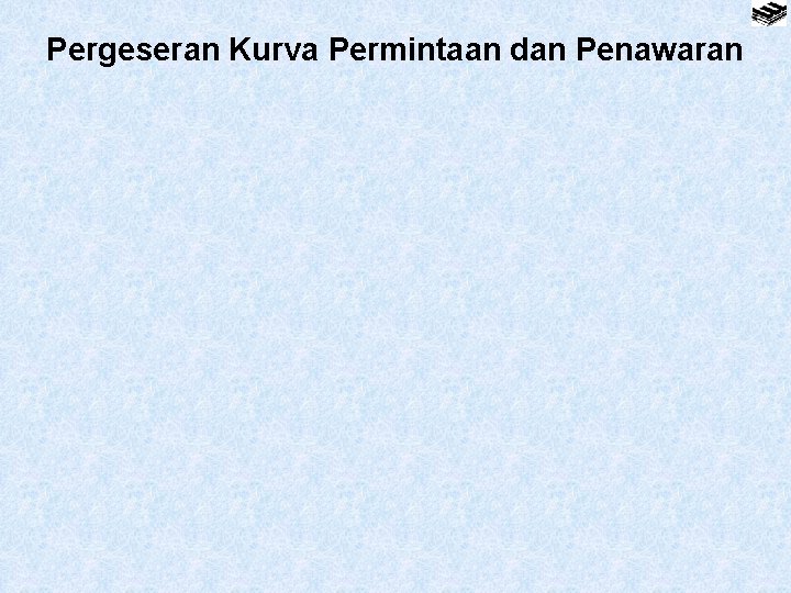 Pergeseran Kurva Permintaan dan Penawaran 