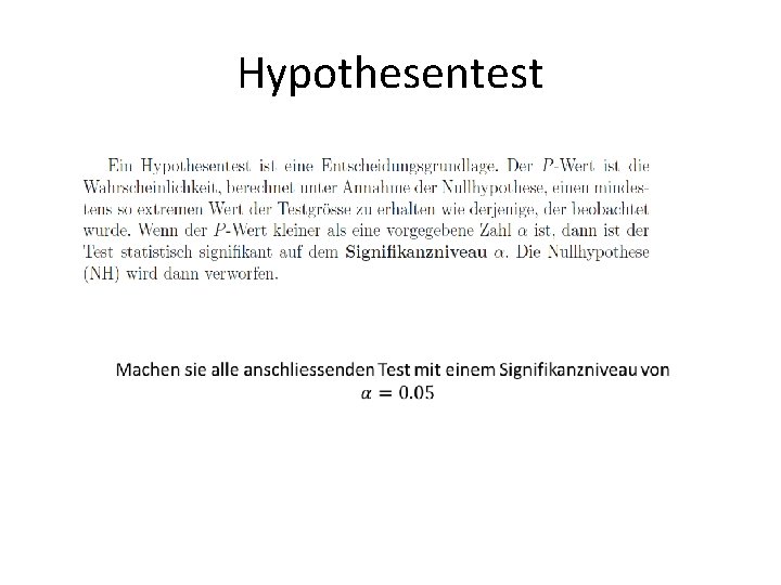 Hypothesentest 