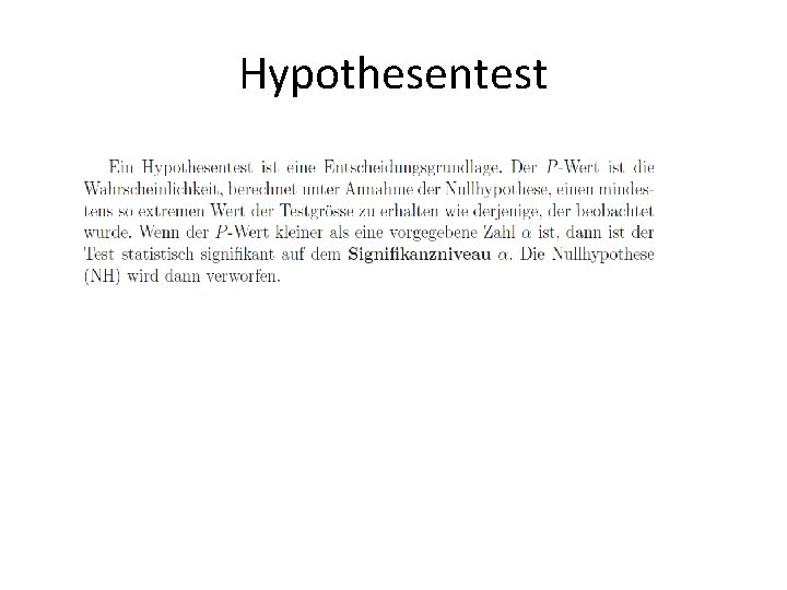 Hypothesentest 