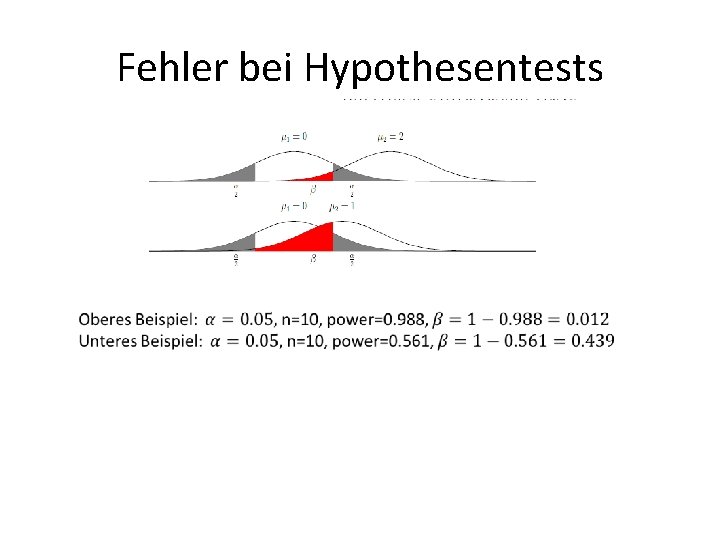 Fehler bei Hypothesentests 