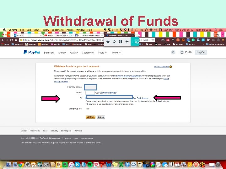 Withdrawal of Funds 