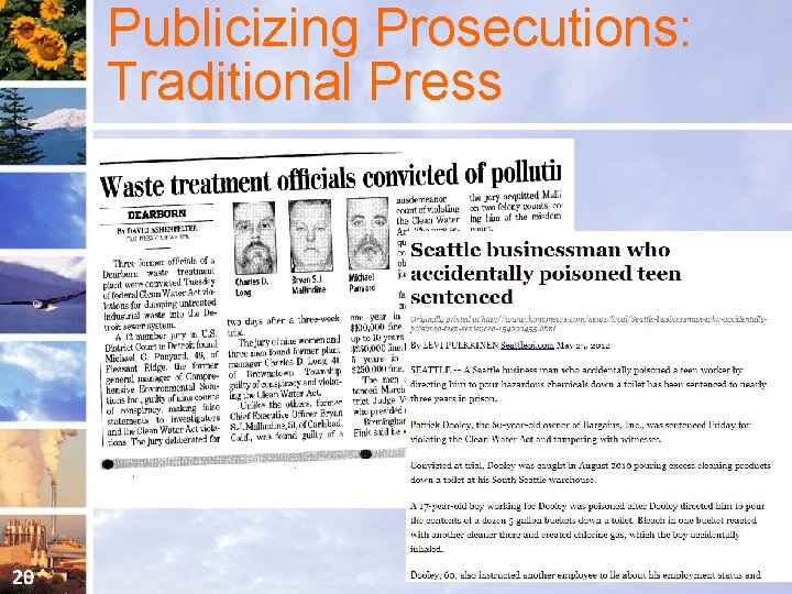 Publicizing Prosecutions: Traditional Press 20 