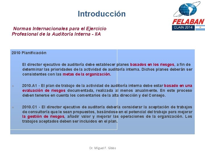 Introducción Normas Internacionales para el Ejercicio Profesional de la Auditoría Interna - IIA 2010