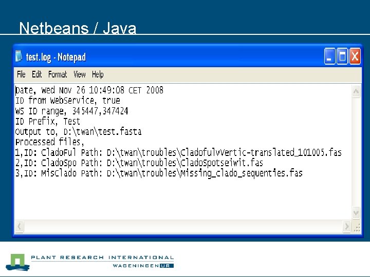 Netbeans / Java n SEDMAT 