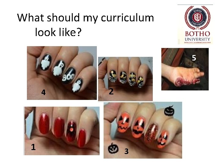 What should my curriculum look like? 5 4 1 2 3 