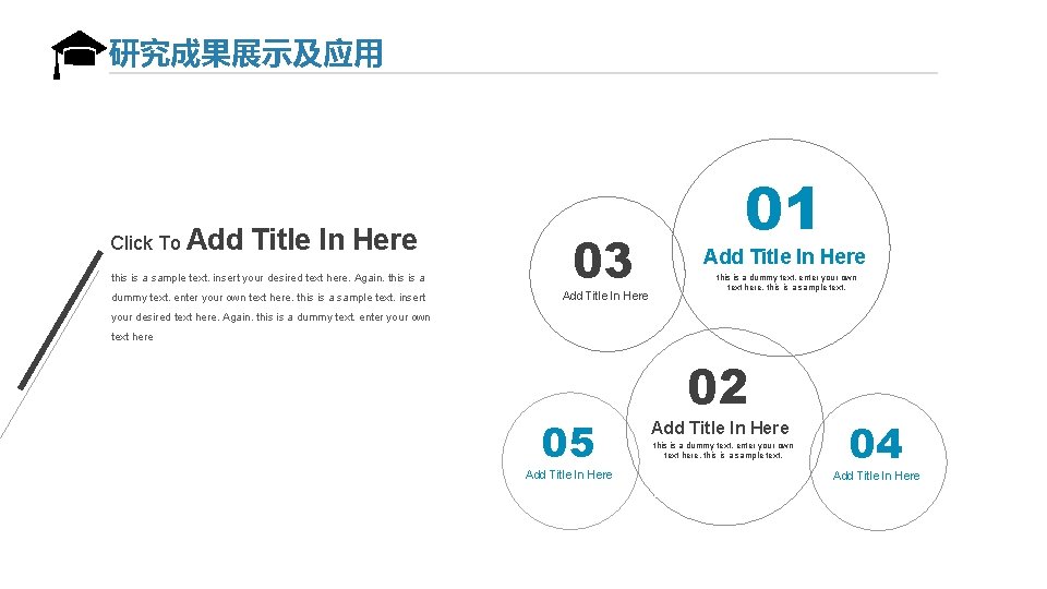 研究成果展示及应用 Click To Add Title In Here this is a sample text. insert your