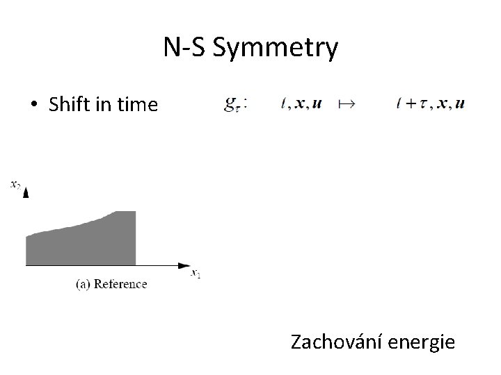 N-S Symmetry • Shift in time Zachování energie 