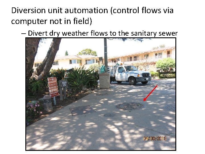 Diversion unit automation (control flows via computer not in field) – Divert dry weather