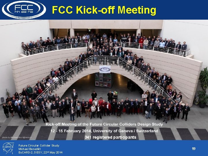 FCC Kick-off Meeting 341 registered participants Future Circular Collider Study Michael Benedikt Eu. CARD-2,