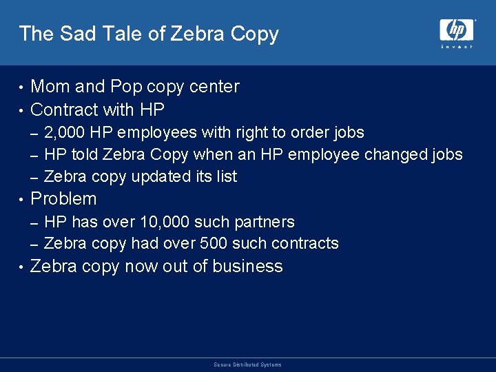 The Sad Tale of Zebra Copy Mom and Pop copy center • Contract with