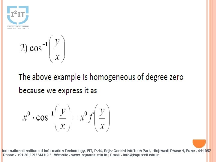 International Institute of Information Technology, I²IT, P-14, Rajiv Gandhi Info. Tech Park, Hinjawadi Phase