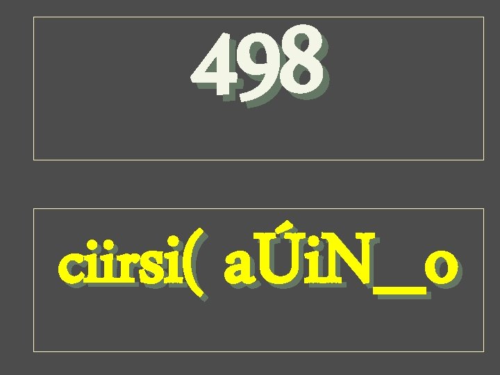 498 ciirsi( aÚi. N_o 