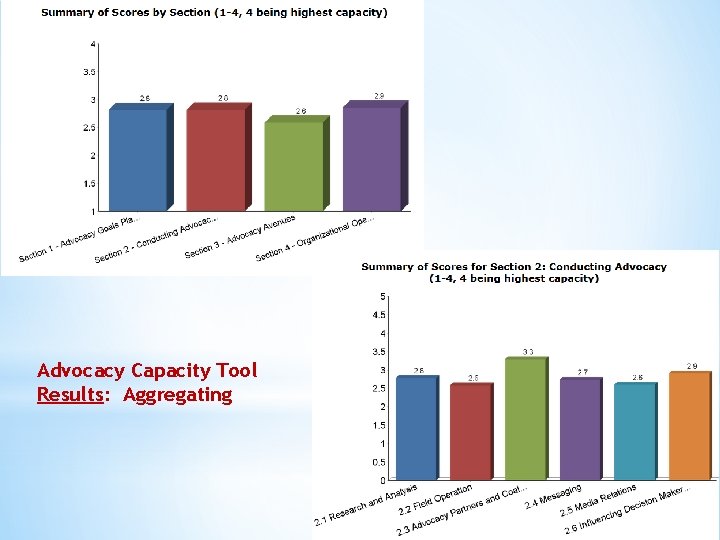 Advocacy Capacity Tool Results: Aggregating 