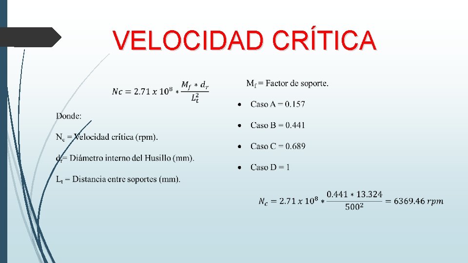 VELOCIDAD CRÍTICA 