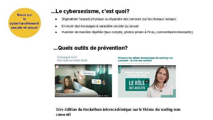 focus sur le cyberharcèlement sexiste et sexuel . . . Le cybersexisme, c’est quoi?