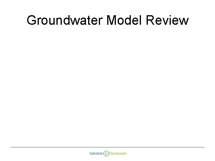 Groundwater Model Review 