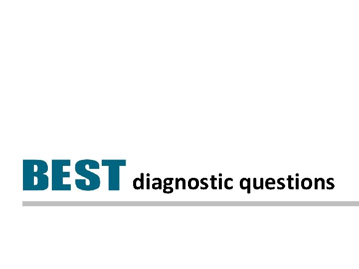 diagnostic questions 