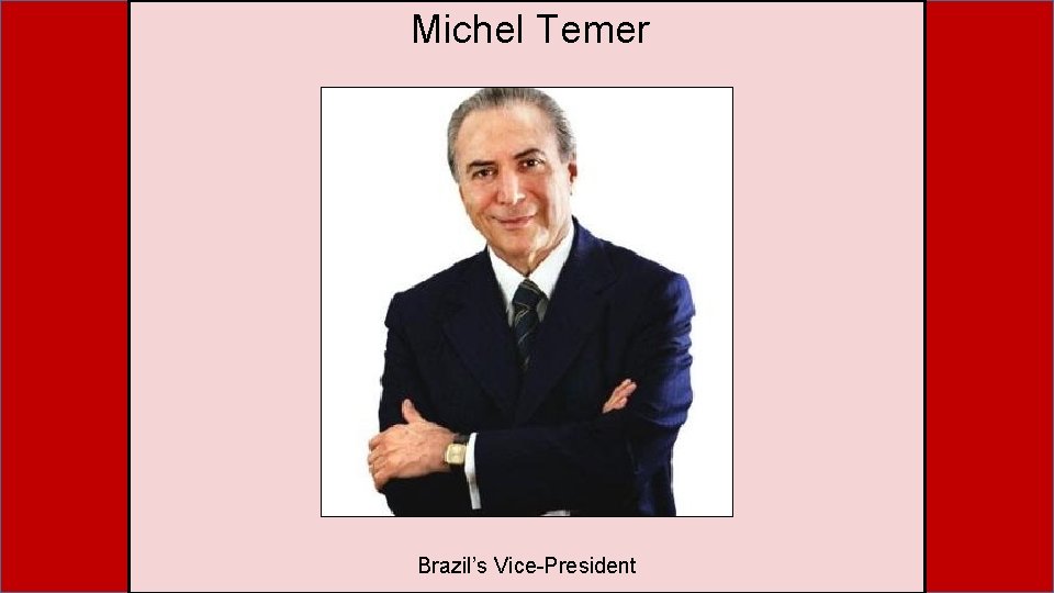 Michel Temer Brazil’s Vice-President 