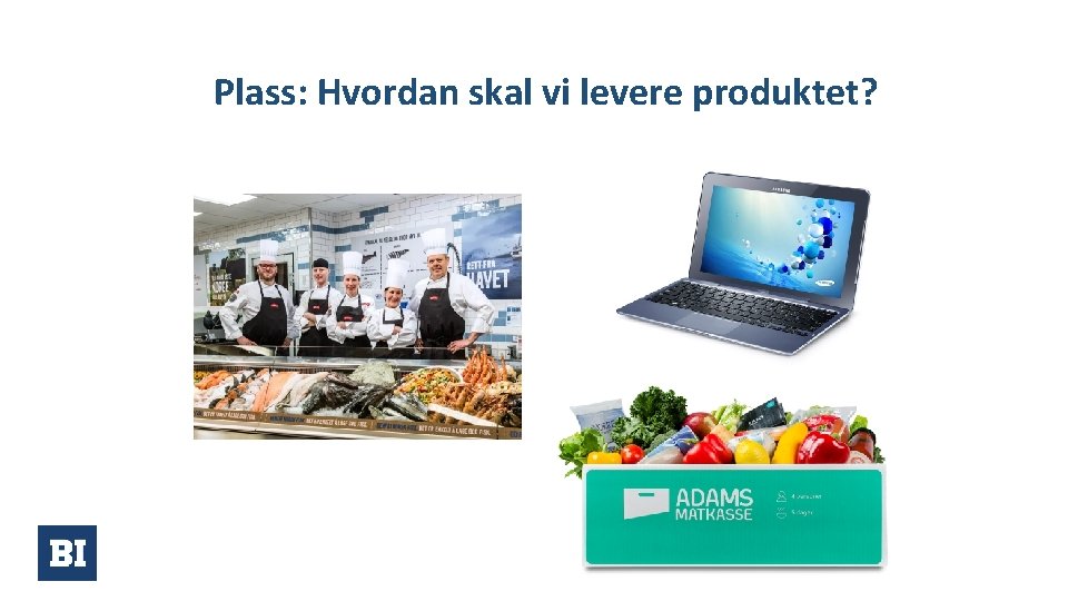 Plass: Hvordan skal vi levere produktet? 