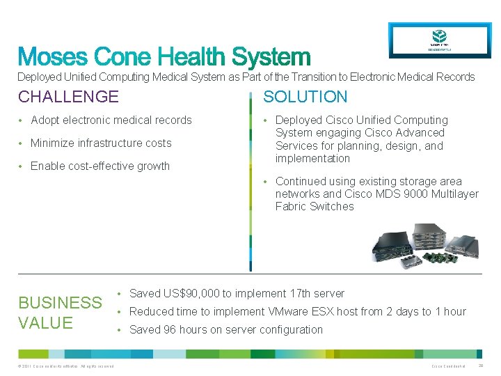 Deployed Unified Computing Medical System as Part of the Transition to Electronic Medical Records