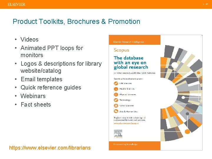 | 21 Product Toolkits, Brochures & Promotion • Videos • Animated PPT loops for