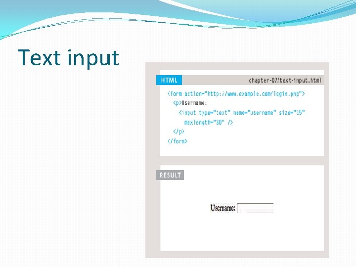 Text input 