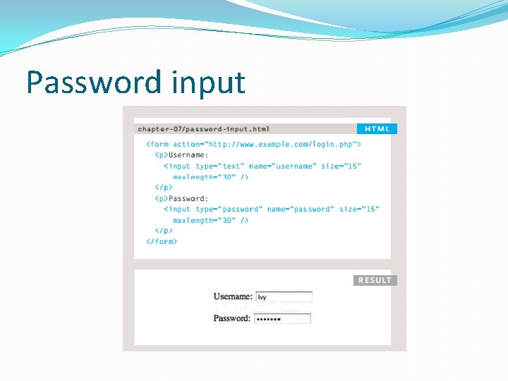 Password input 