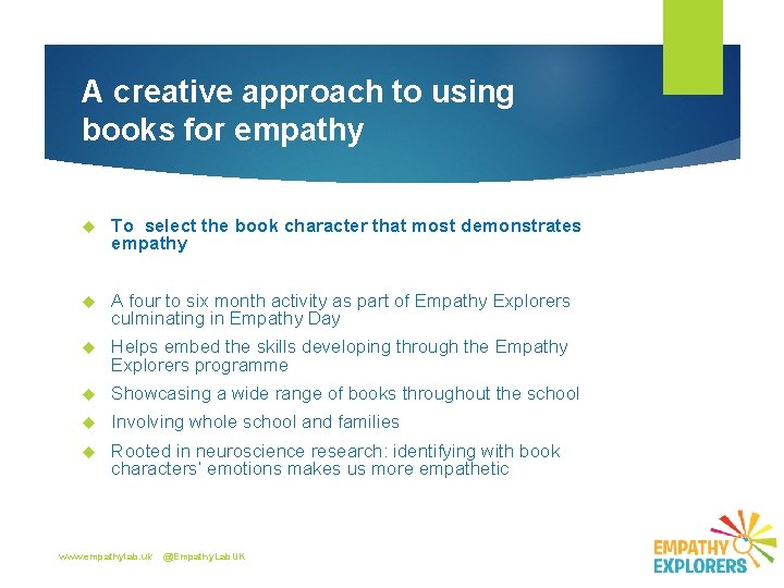A creative approach to using books for empathy To select the book character that