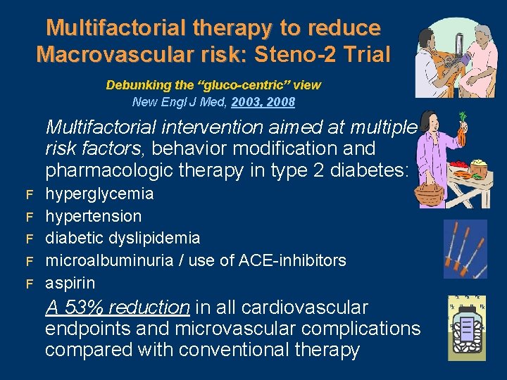 Multifactorial therapy to reduce Macrovascular risk: Steno-2 Trial Debunking the “gluco-centric” view New Engl