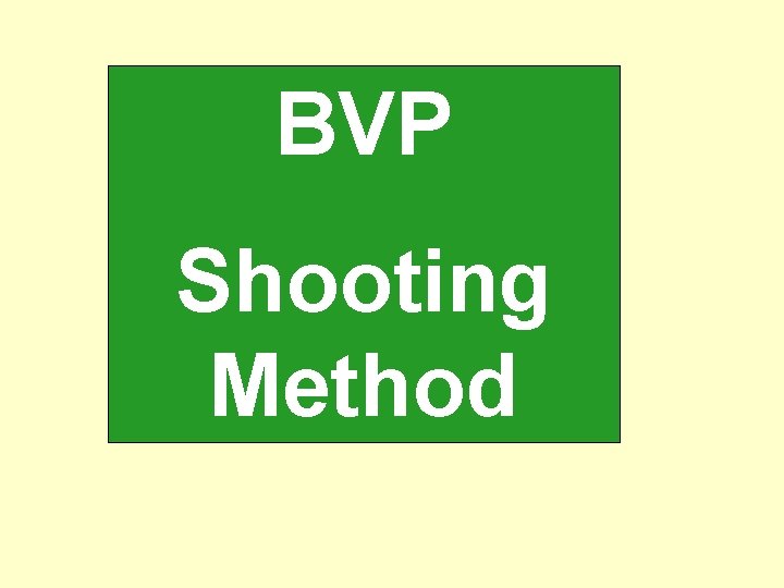 BVP Shooting Method 