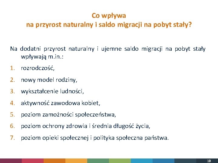 Co wpływa na przyrost naturalny i saldo migracji na pobyt stały? Na dodatni przyrost