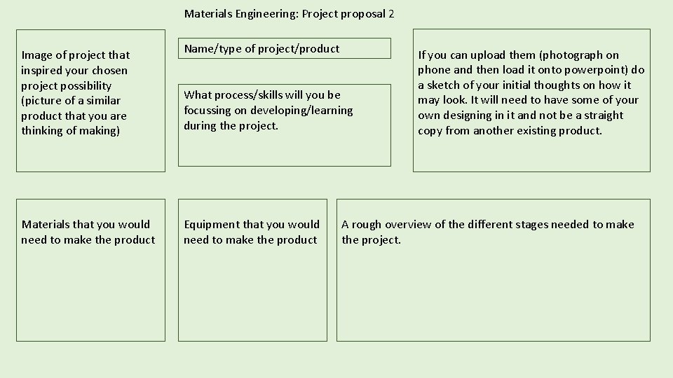 Materials Engineering: Project proposal 2 Image of project that inspired your chosen project possibility