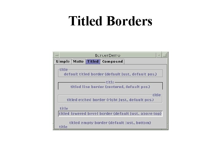 Titled Borders 