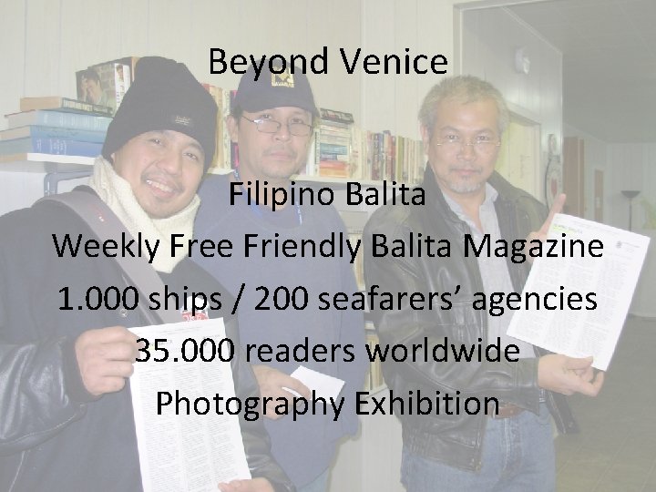 Beyond Venice Filipino Balita Weekly Free Friendly Balita Magazine 1. 000 ships / 200