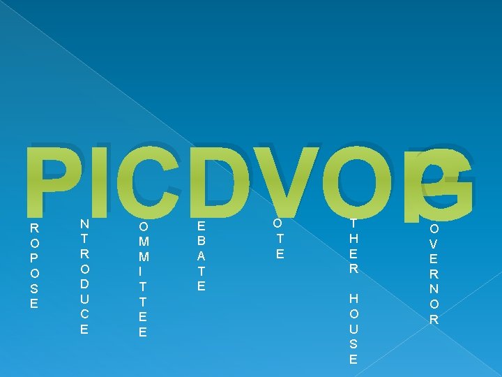 PICDVO P G R O P O S E N T R O D