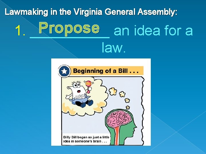 Lawmaking in the Virginia General Assembly: Propose an idea for a 1. _____ law.