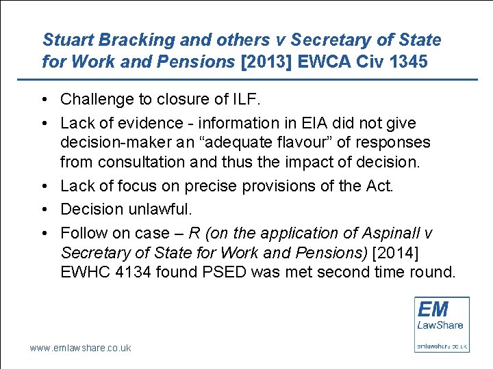 Stuart Bracking and others v Secretary of State for Work and Pensions [2013] EWCA