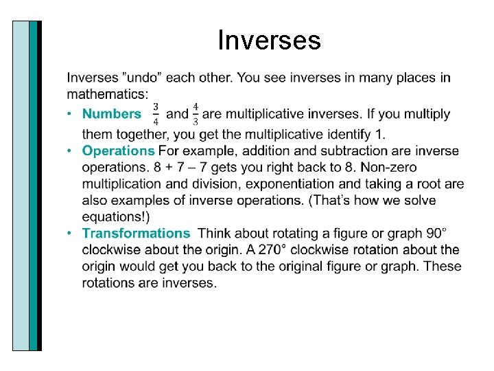 Inverses 