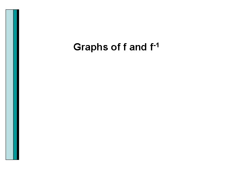 Graphs of f and f-1 