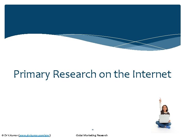 Primary Research on the Internet 11 © Dr V. Kumar (www. drvkumar. com/gmr) Global