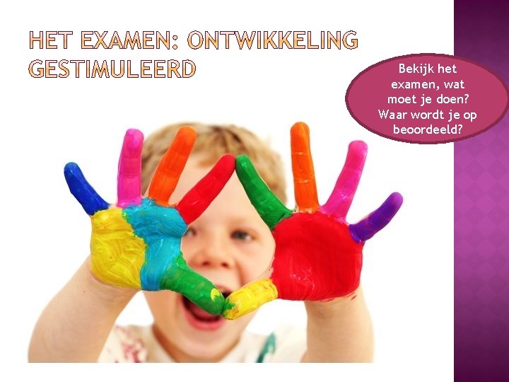 Bekijk het examen, wat moet je doen? Waar wordt je op beoordeeld? 