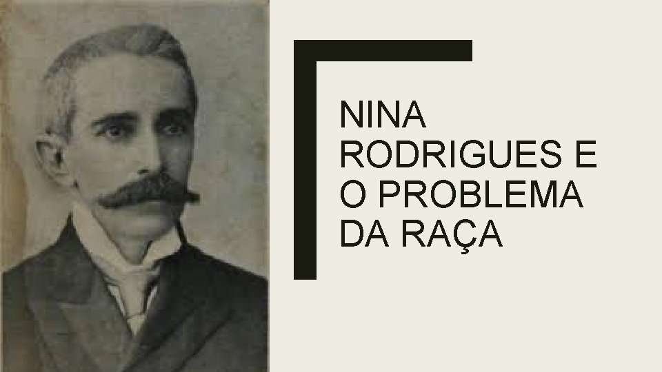 NINA RODRIGUES E O PROBLEMA DA RAÇA 