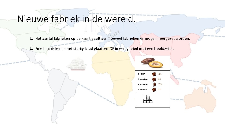 Nieuwe fabriek in de wereld. q Het aantal fabrieken op de kaart geeft aan