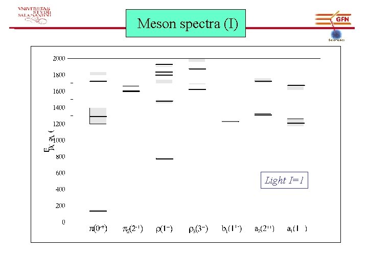 Meson spectra (I) Light I=1 