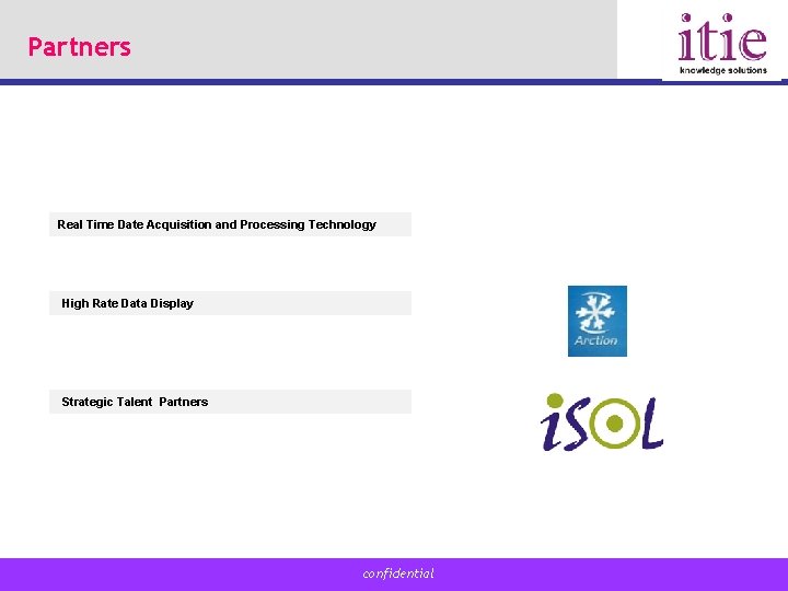 Partners Real Time Date Acquisition and Processing Technology High Rate Data Display Strategic Talent