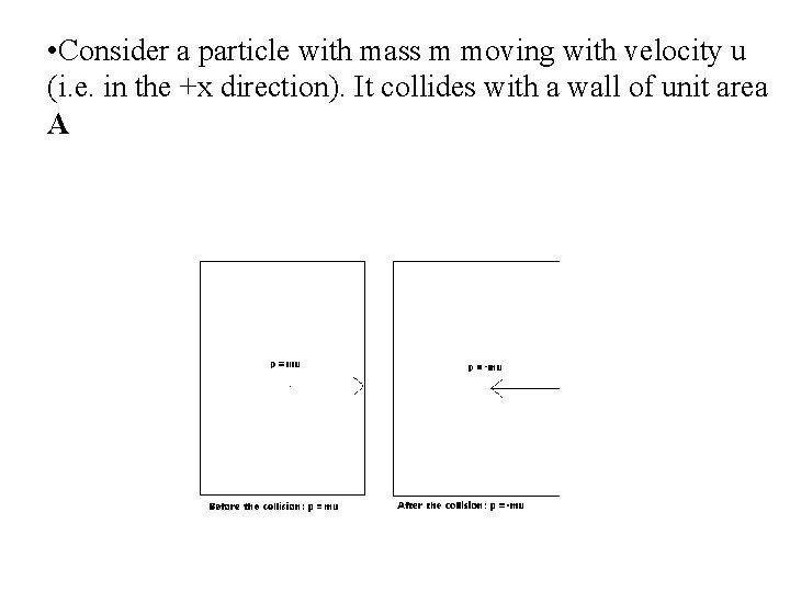  • Consider a particle with mass m moving with velocity u (i. e.