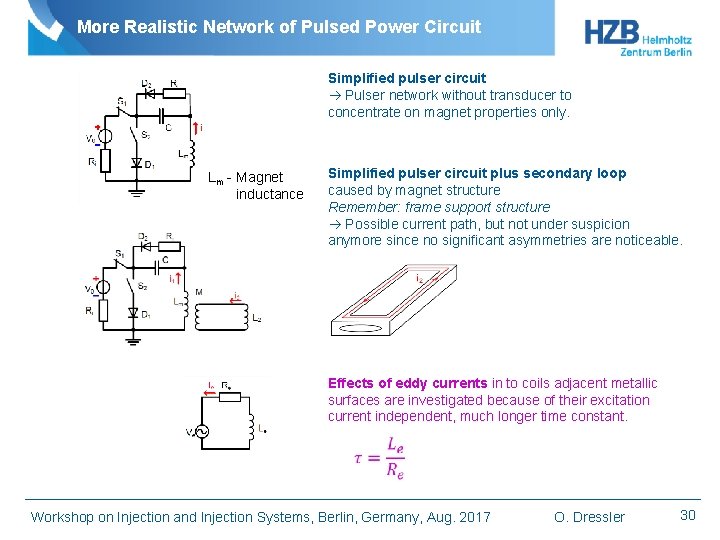 More Realistic Network of Pulsed Power Circuit Simplified pulser circuit Pulser network without transducer