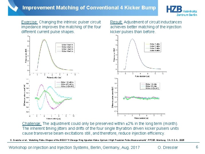 Improvement Matching of Conventional 4 Kicker Bump Exercise: Changing the intrinsic pulser circuit impedance