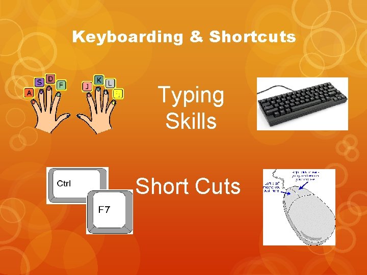 Keyboarding & Shortcuts Typing Skills Short Cuts 